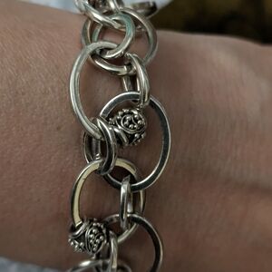 Lois Hill multi circle interlocking granulated bracelet
